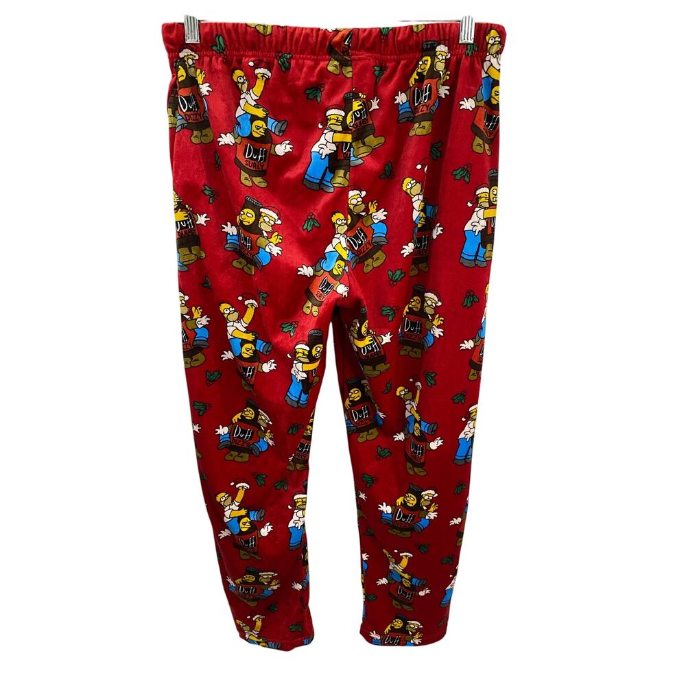 The Simpsons Mens Homer Duff Man Fleece Pajama Pants Sleepwear Loungewear Large